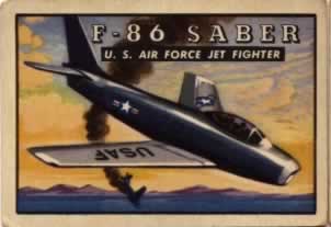 F-86 Sabre from the Topps Wings Friend or Foe Trading Card Series