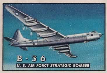 B-36 U.S. Air Force Strategic Bomber TOPPS Card #24