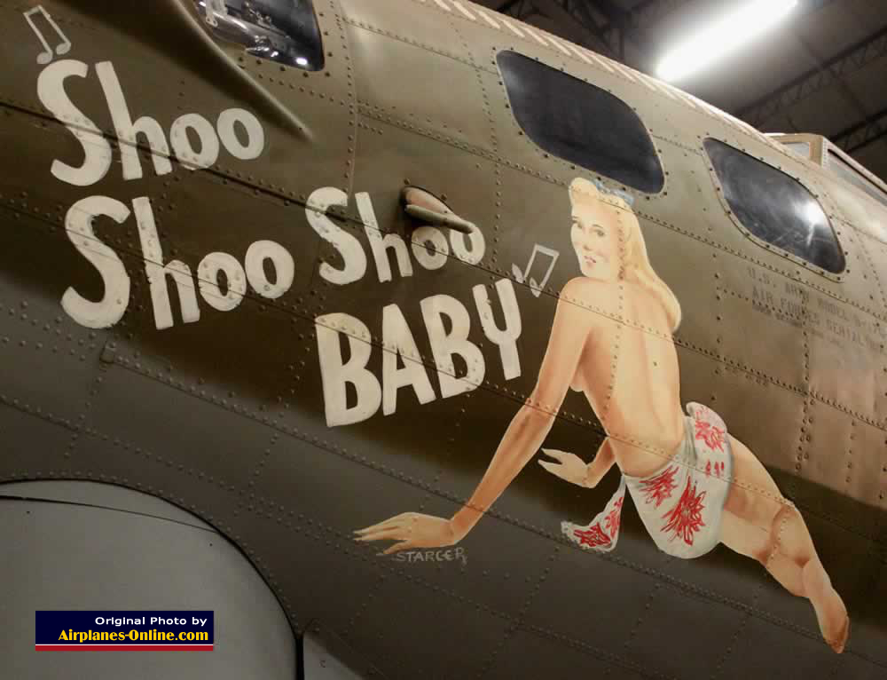 Boeing B-17G Flying Fortress "Shoo Shoo Shoo Baby" nose art 