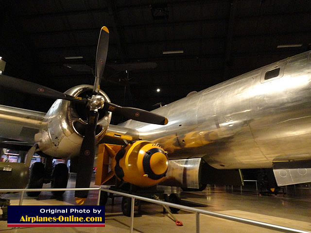 B-29 "Bockscar" in Dayton, Ohio with a mockup of the Fat Man atomic bomb