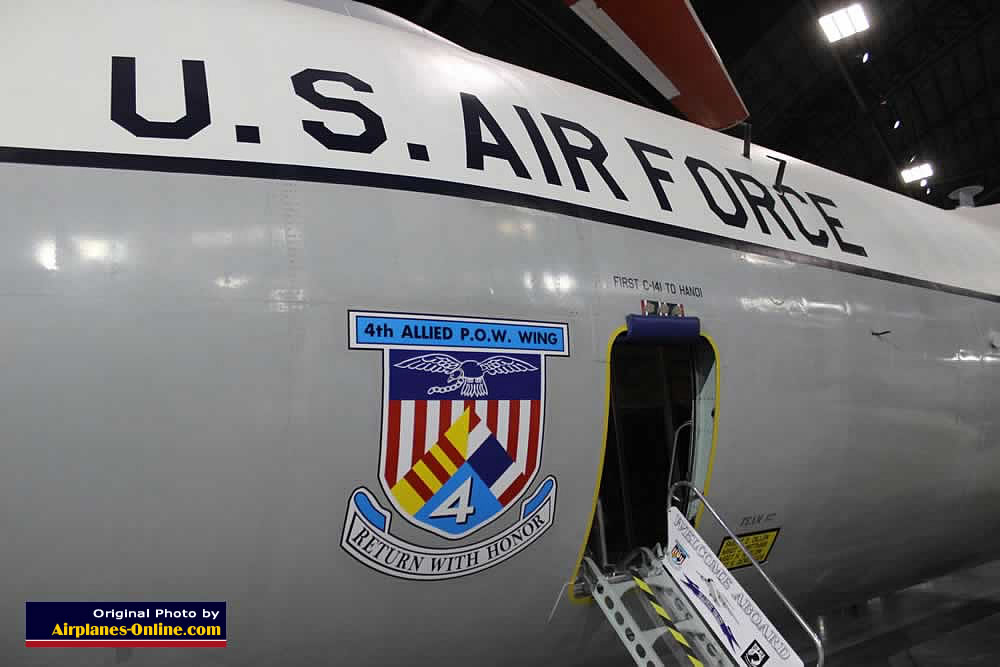 C-141 Starlifter, S/N 660177, the "Hanoi Taxi",on display in the Global Reach Gallery at the Museum of the United States Air Force, Dayton, Ohio