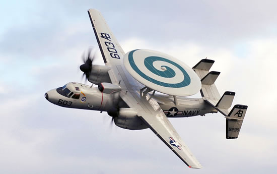 U.S. Navy E-2C Hawkeye in flight