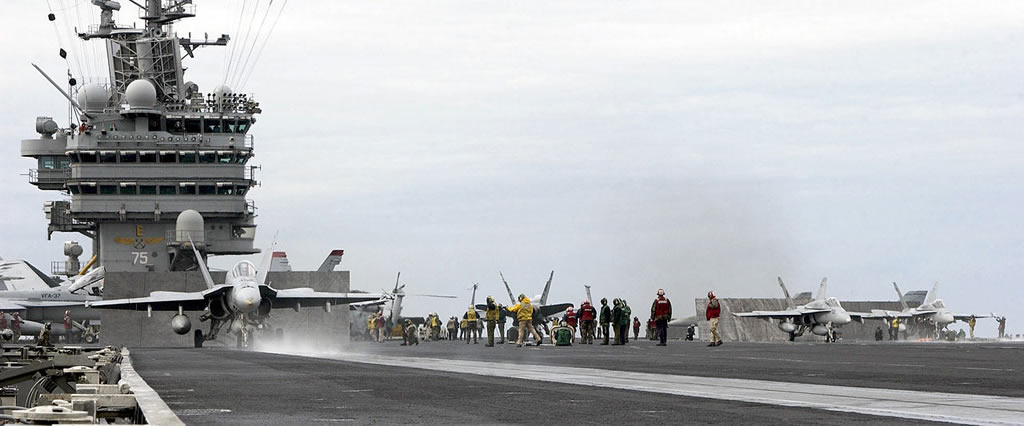 F/A-18 carrier deck operations