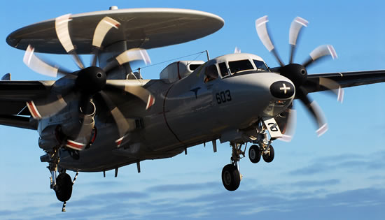 E-2 Hawkeye carrier landing