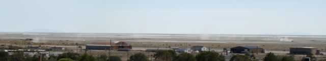 Wide-angle view of the former Wendover Air Force Base, looking south